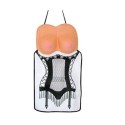 Tablier de cuisine silhouette de femme aux seins nus et en porte-jarretelles