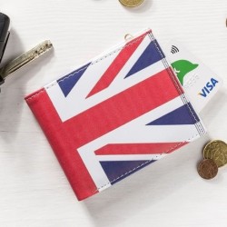 Portefeuille à revêtement imitation drapeau britannique