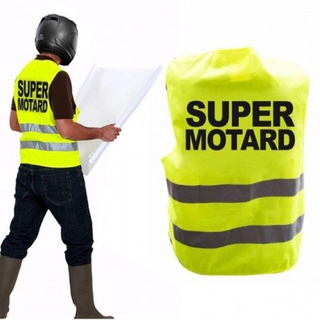 Gilet Fluo avec inscription Super Motard