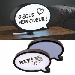 Bulle de bande-dessinée lumineuse pour message 