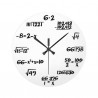 Horloge murale avec équation mathématiques à résoudre