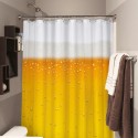 Rideau de douche en forme de bière à bulles et mousse