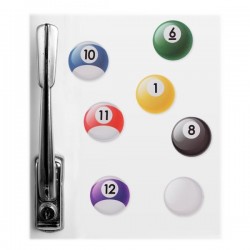 Magnets en forme de boule de billard (7 pièces)