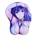 Tapis de Souris en 3D jeune fille Manga sexy Soutien-gorge bleu 