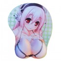 Tapis de Souris avec seins en 3D Fille Manga coquine 