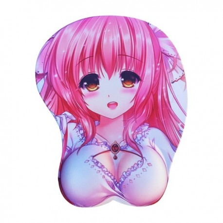 Tapis de souris jeune fille manga sexy avec seins en 3d repose-poignet 