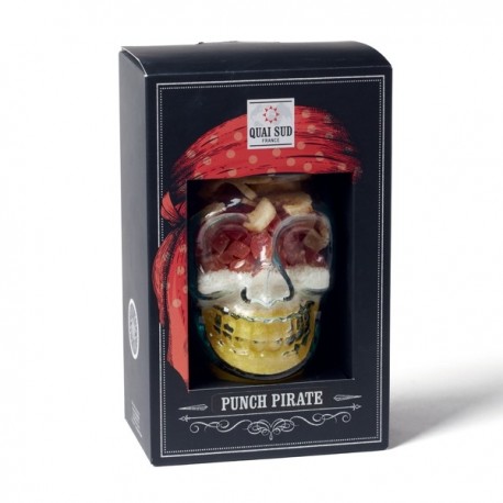 Mason Jar avec punch de fruits exotiques pirate tasse tête de mort de pirate