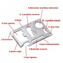 Carte Multifonctions de Survie 11 en 1 en acier inoxydable