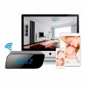 Réveil avec caméra espion HD 1080P Wifi vision nocturne rectangle 