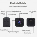 Micro camera Full HD 1080P vision nocturne noire