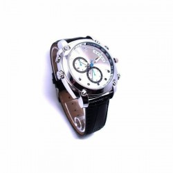 Montre avec caméra espion HD 1080P 8Go gris Vision nocturne waterproof 