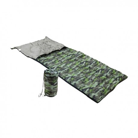 Sac de Couchage pour 1 place Camouflage avec sac de rangement 190 x 75 cm 