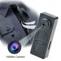 Bouton de chemise à caméra espion HD 480P avec microphone