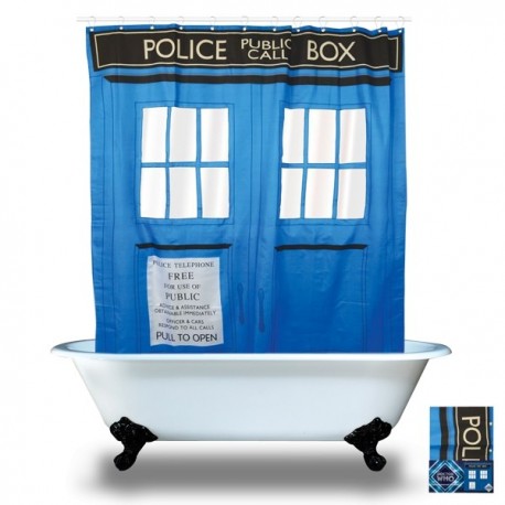 Rideau de Douche Tardis série Dr Who