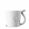 Tasse silhouette chat avec anse queue d'animal