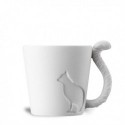 Tasse silhouette chat avec anse queue d'animal