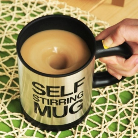 Tasse auto-mélangeuse avec couvercle