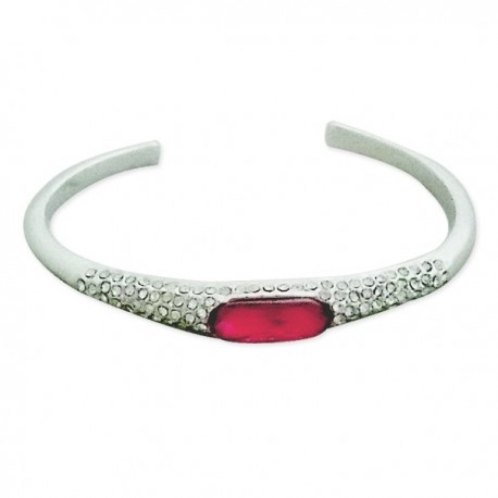 Bracelet argenté strass et faux diamant rose