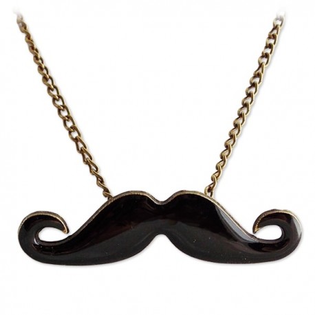 Collier avec pendentif moustache