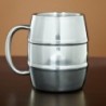 Chope de bière double paroi en acier inoxydable