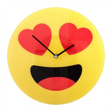 Horloge murale émoji amoureux