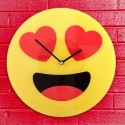 Horloge murale émoji amoureux