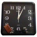 Horloge murale carrée avec caméra espion 4Go