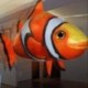 Poisson clown géant gonflable télécommandé