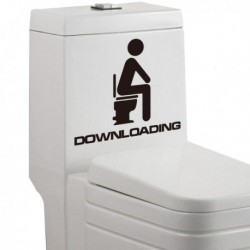 Sticker pour toilettes Downloading