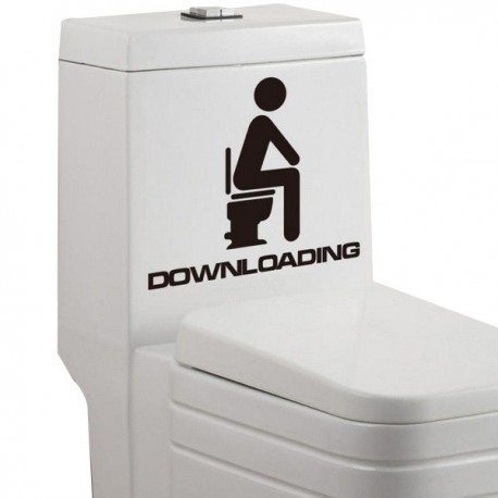 Sticker pour toilettes Downloading