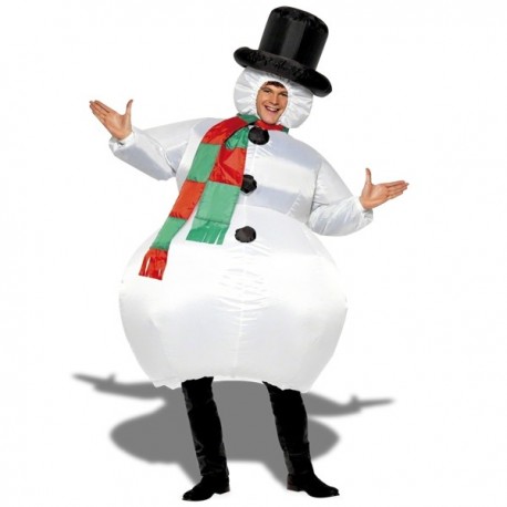 Costume gonflable bonhomme de neige