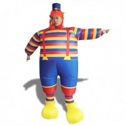 Costume de clown gonflable avec chapeau