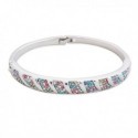 Bracelet argenté avec strass multicolores
