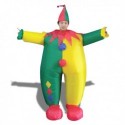 Costume gonflable clown multicolore