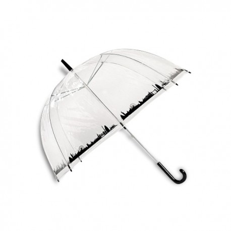 Parapluie transparent imprimé ville